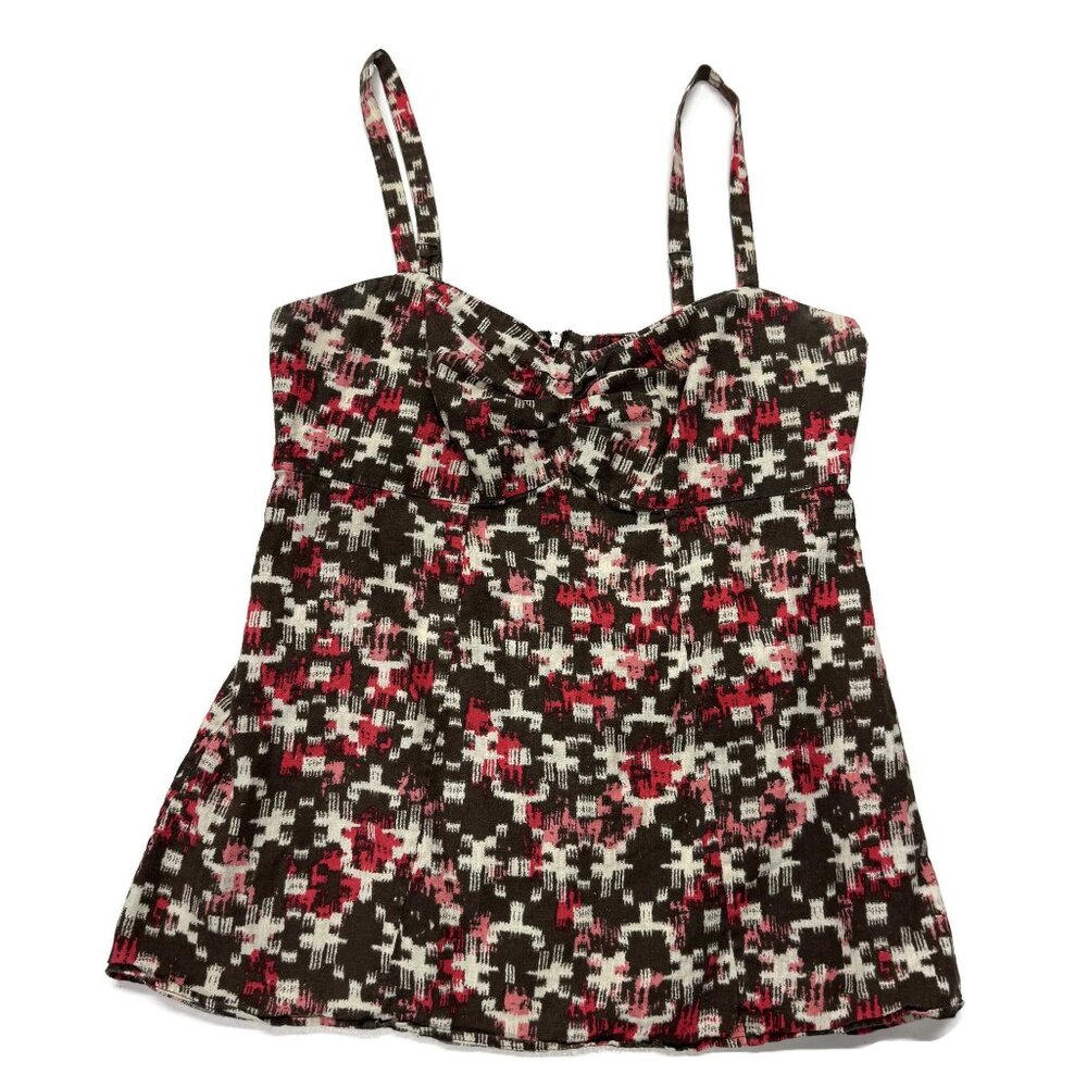 Patagonia Summertime Tank Top Womens Sz 4 Hemp Cotton Geometric Shirt